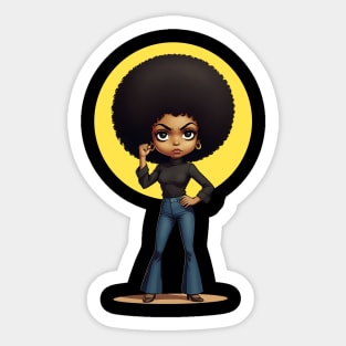 Angela Davis - Black Power Raised Fist Sticker